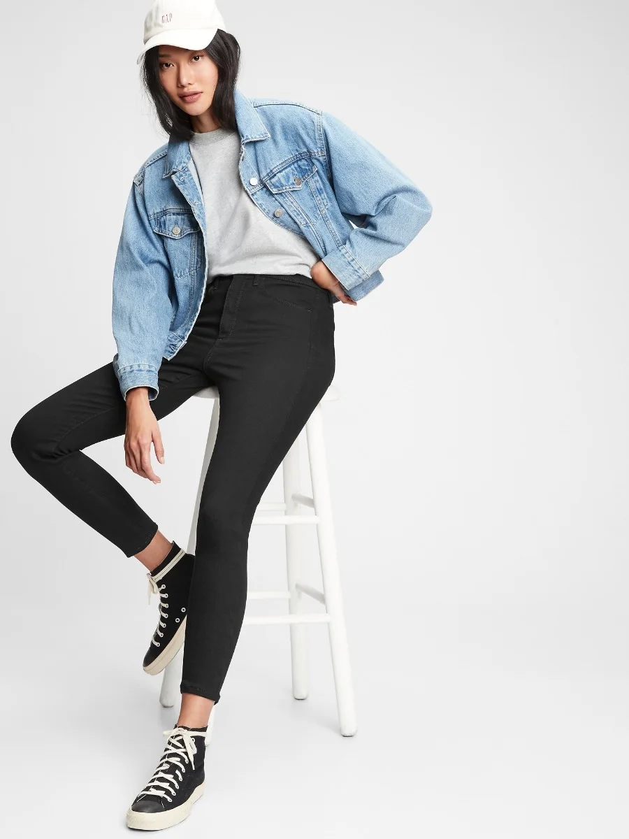 GAP Quần Jeans Dài Nữ - High Rise Jegging