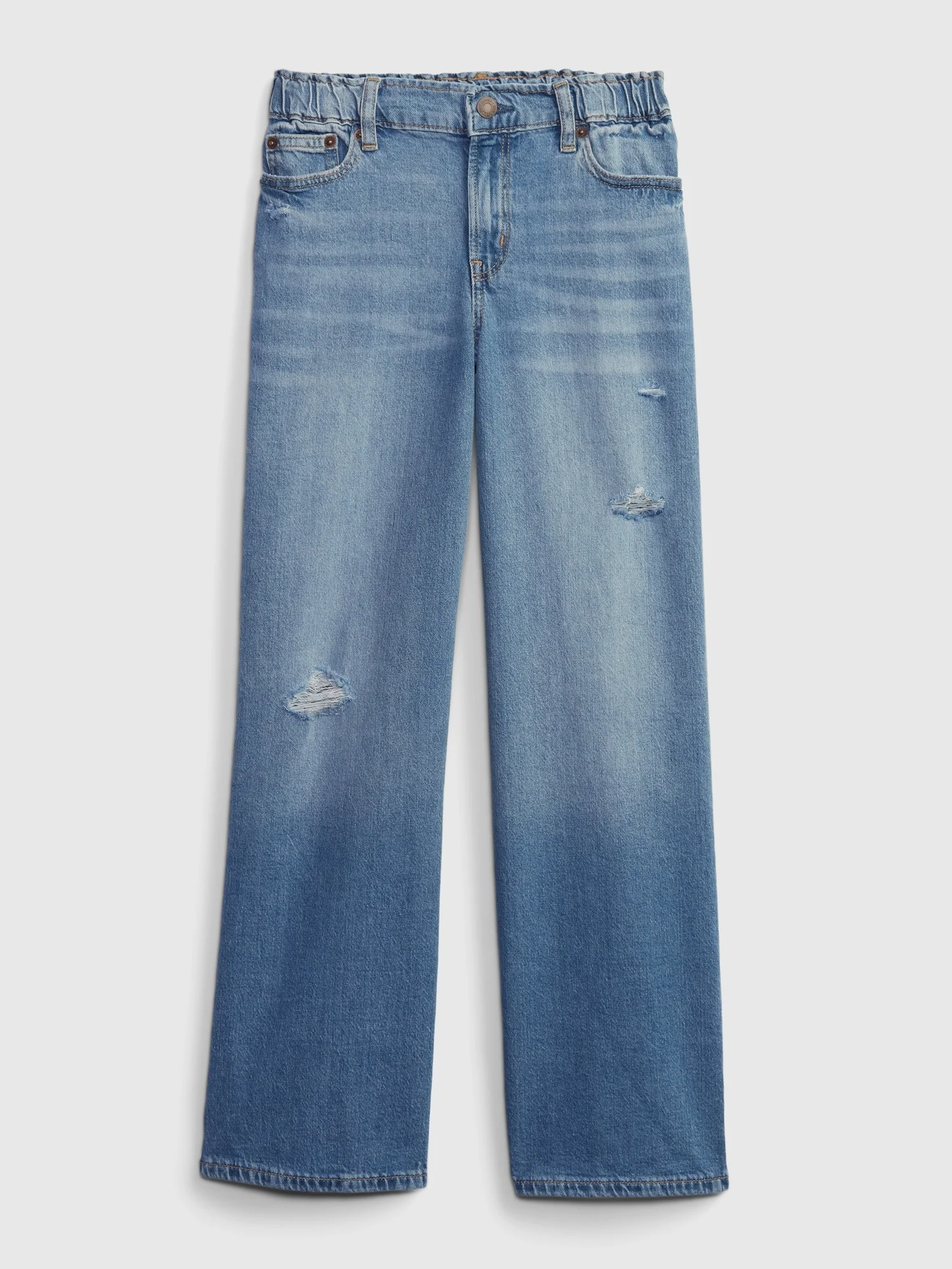 GAP Quần Jeans Dài Bé Gái - High Rise Wide Leg