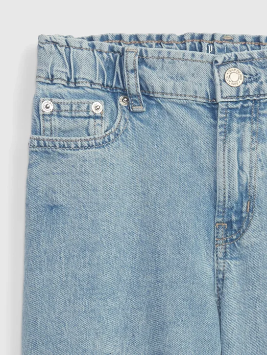 GAP Quần Jeans Dài Bé Gái - High Rise Wide Leg