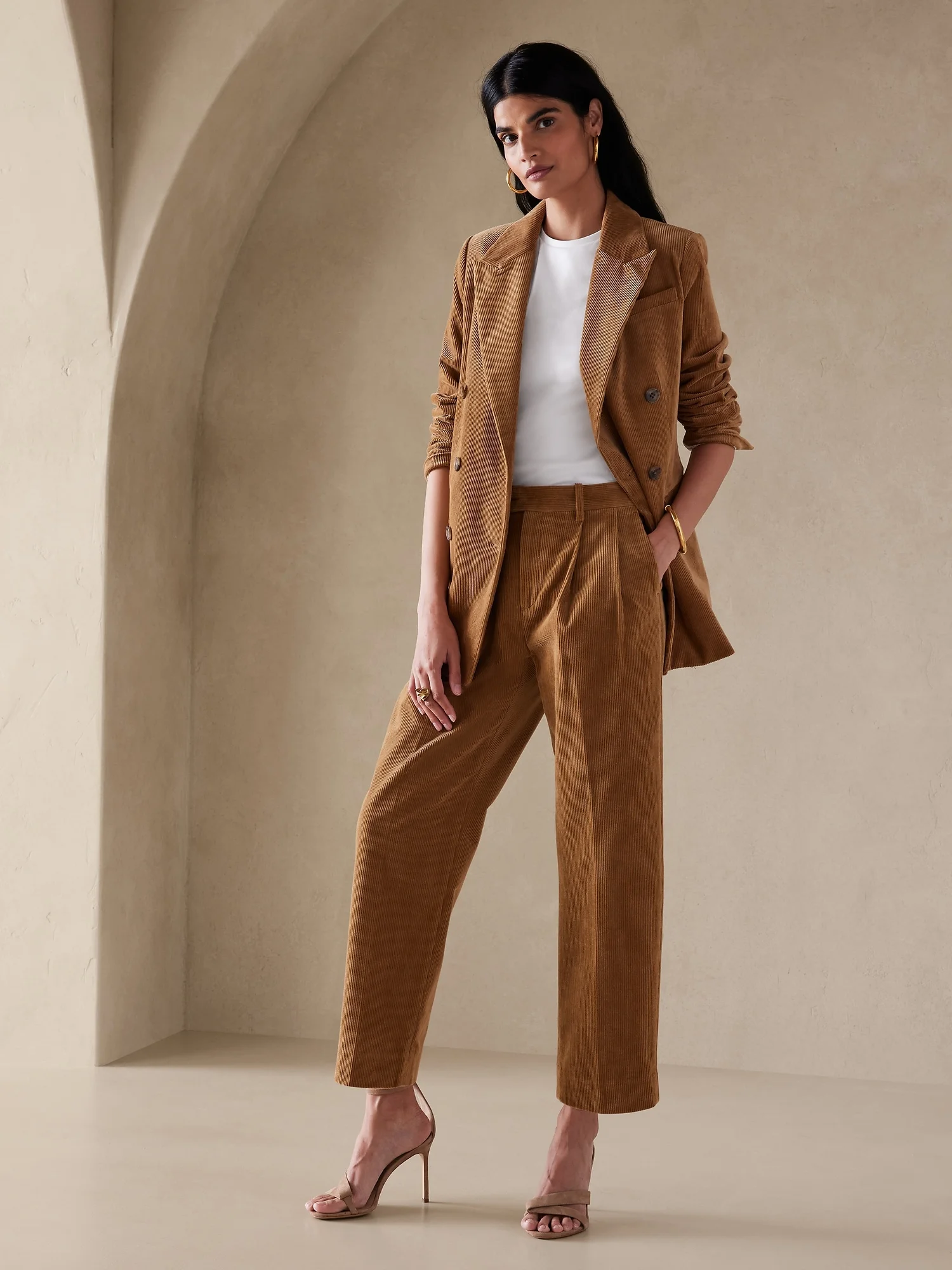 BANANA REPUBLIC Áo Thun Tay Ngắn Nữ Ss Refined Tin