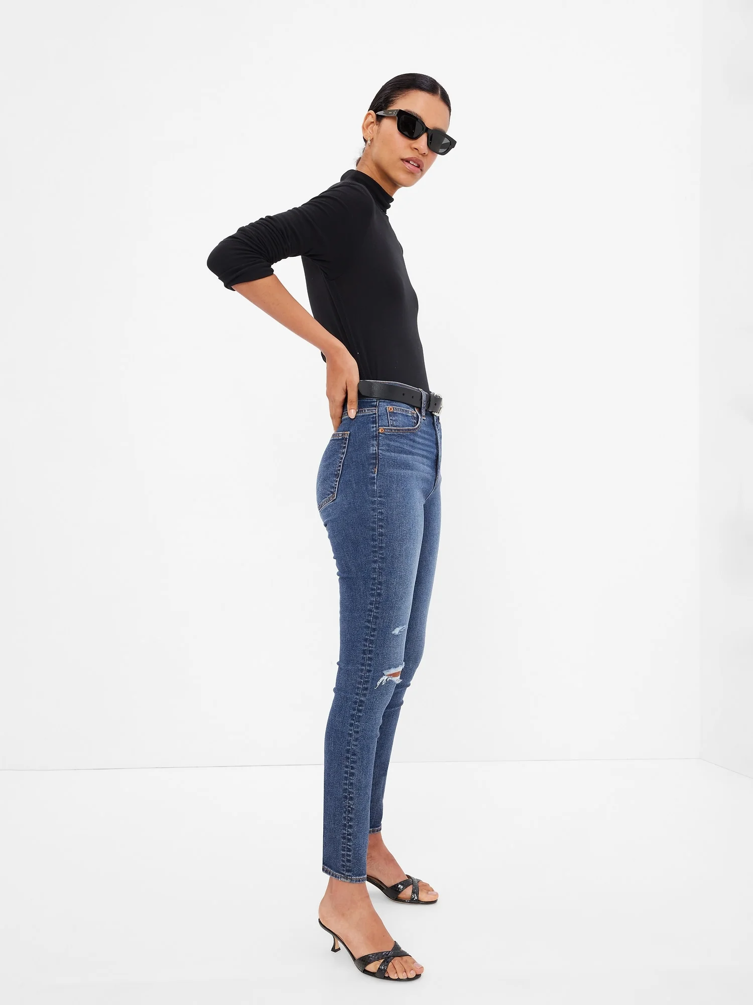 GAP Quần Jeans Dài Nữ - High Rise Skinny