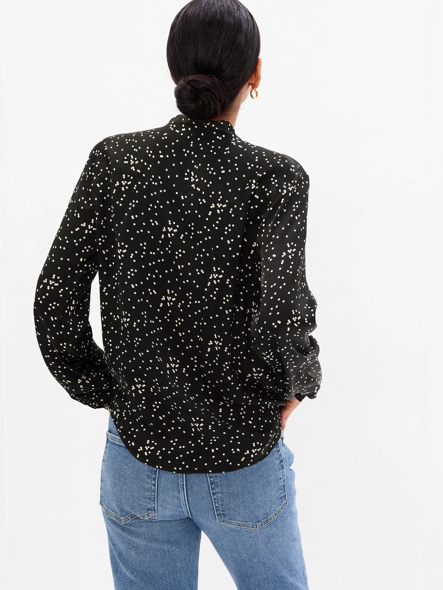GAP Áo Sơ Mi Tay Dài Nữ - Scarf Top