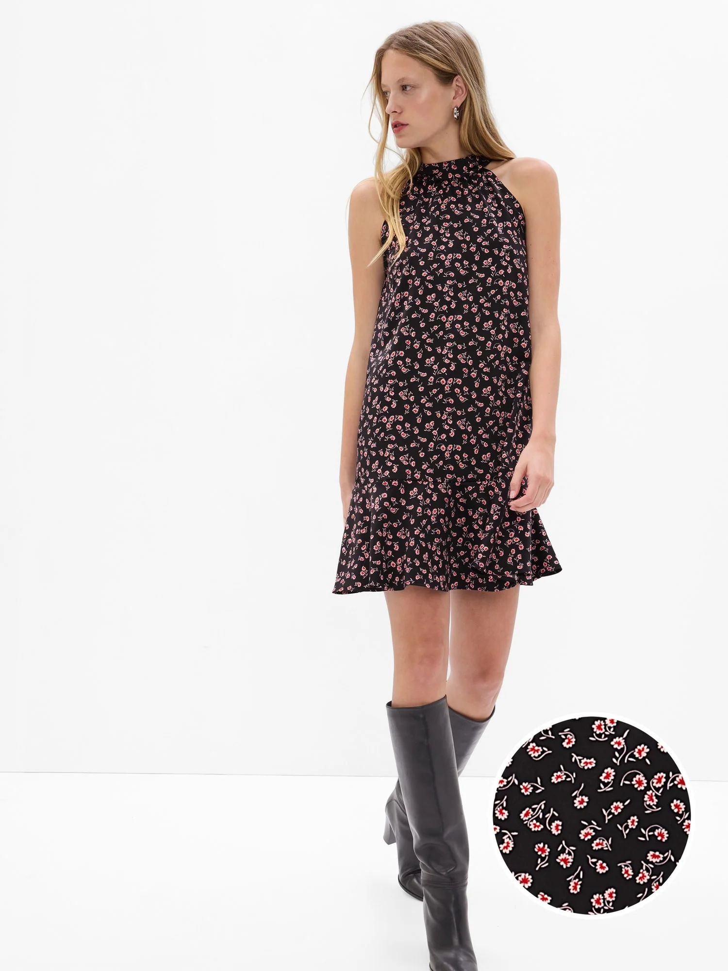 GAP Đầm Vải Nữ - Satin Tie Back Mini