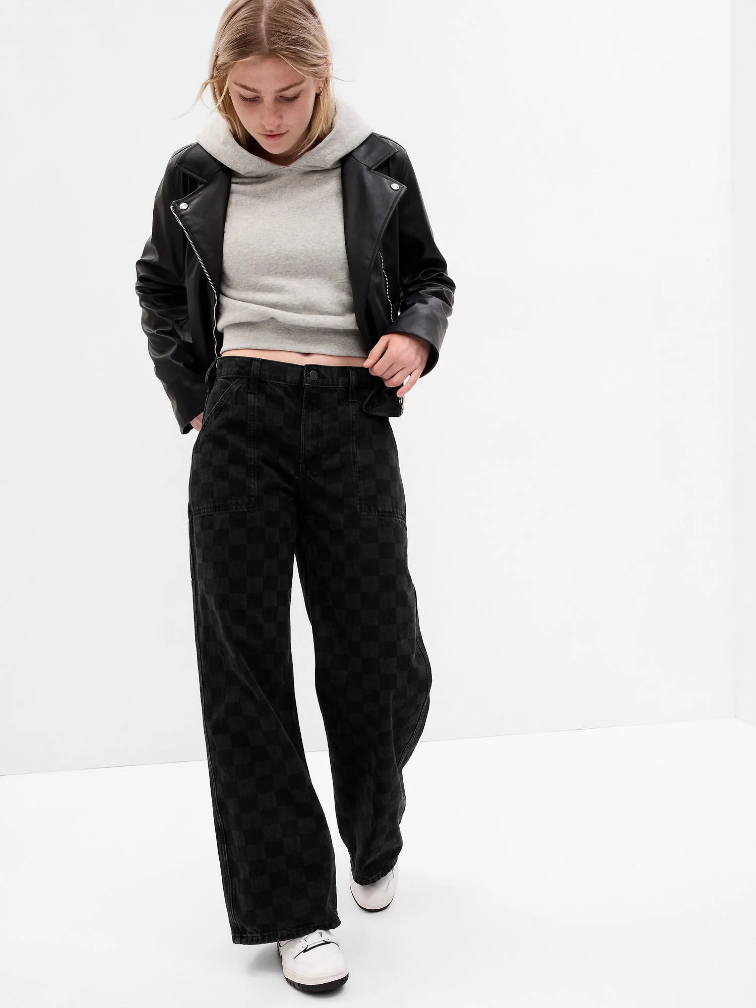 GAP Quần Jeans Dài Bé Gái - Mid Rise Wide Leg