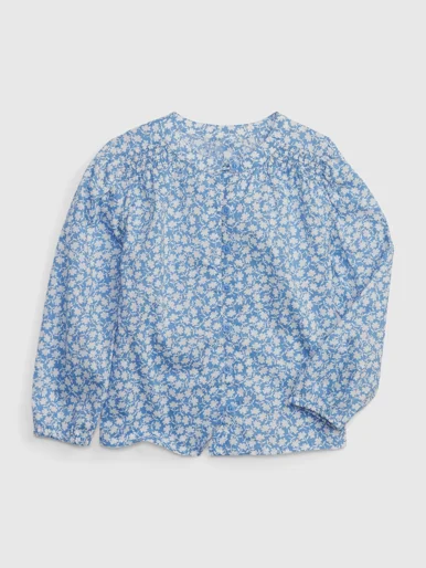 GAP Áo Sơ Mi Tay Dài Em Bé Gái Toddler