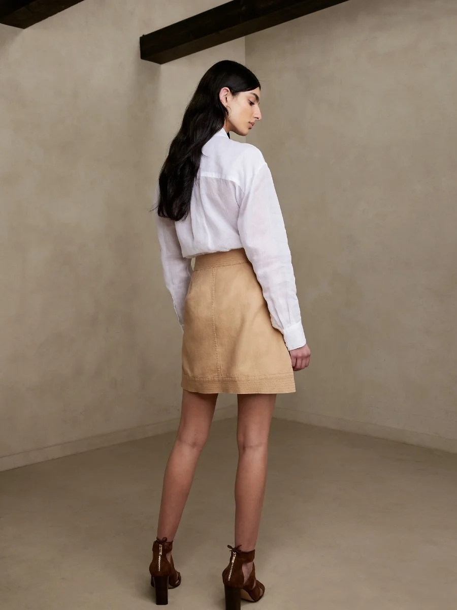 BANANA REPUBLIC Váy Nữ Utility Tie Twill Mini Skirt