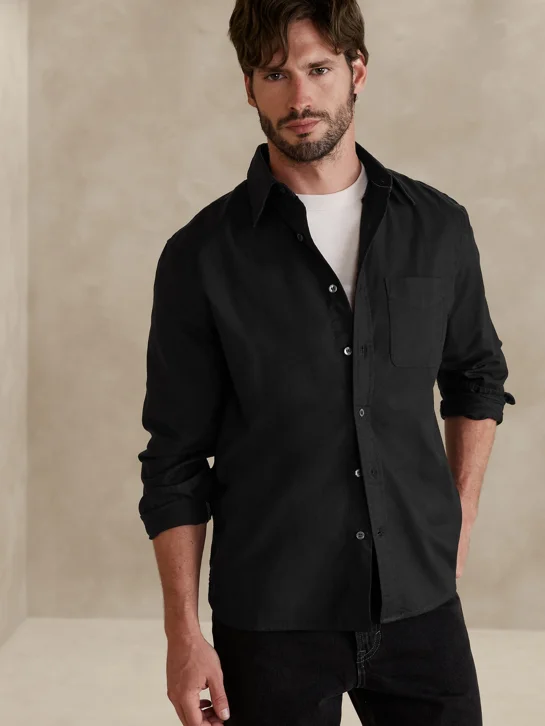 BANANA REPUBLIC Áo Sơ Mi Tay Dài Nam Ls St Solid Ox