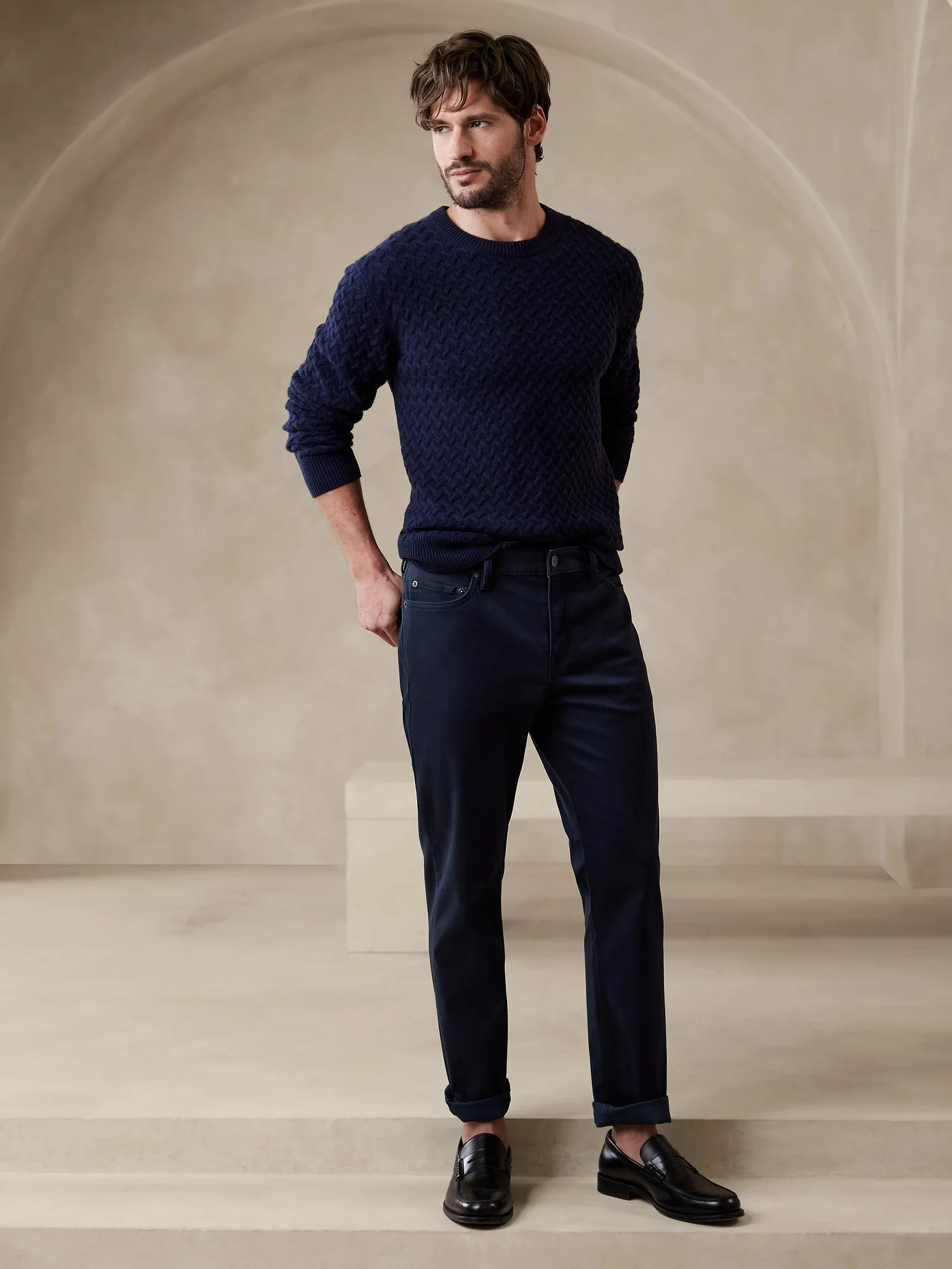 BANANA REPUBLIC Quần Dài Nam Slim Twill Tra