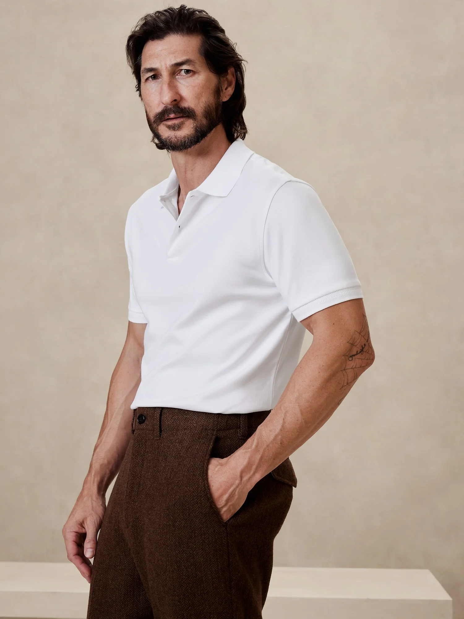 BANANA REPUBLIC Áo Thun Nam Lux Touch Ss P