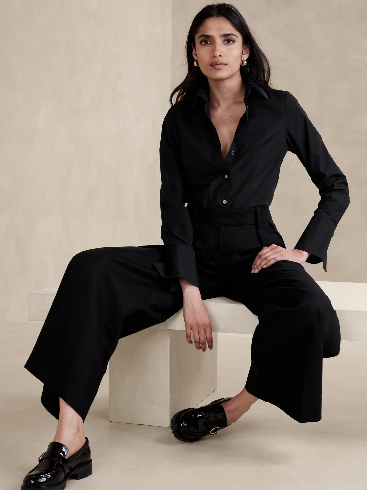 BANANA REPUBLIC Áo Sơ Mi Tay Dài Nữ Ls Long Cuff Riley
