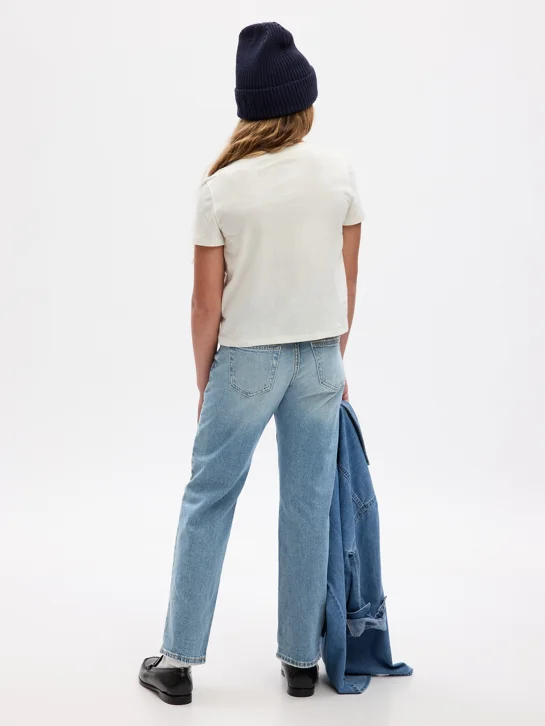 GAP Quần Jeans Dài Bé Gái - High Rise Loose