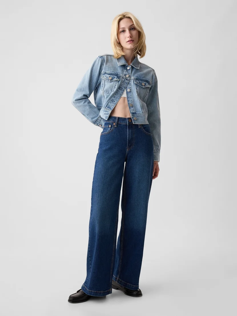 GAP Quần Jeans Dài Nữ - Stride