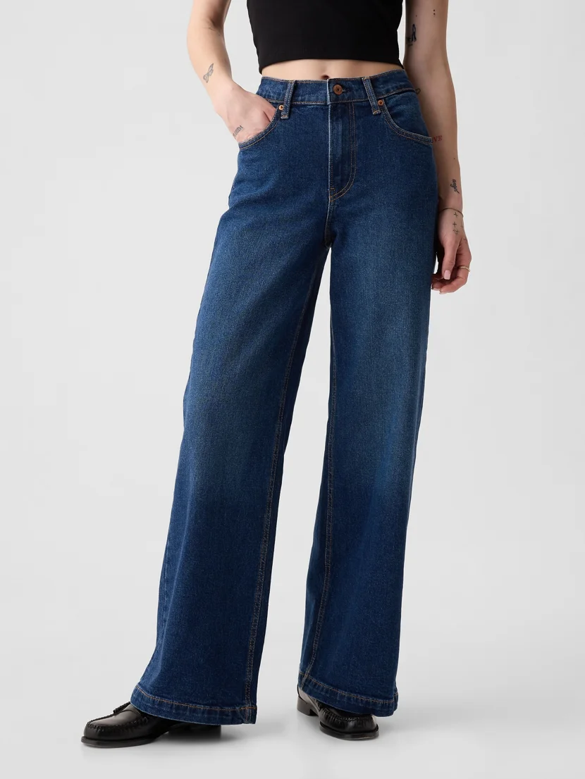 GAP Quần Jeans Dài Nữ - Stride