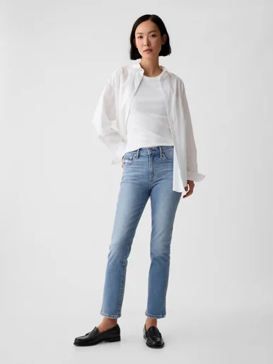 GAP Quần Jeans Dài Nữ - Denim Slim