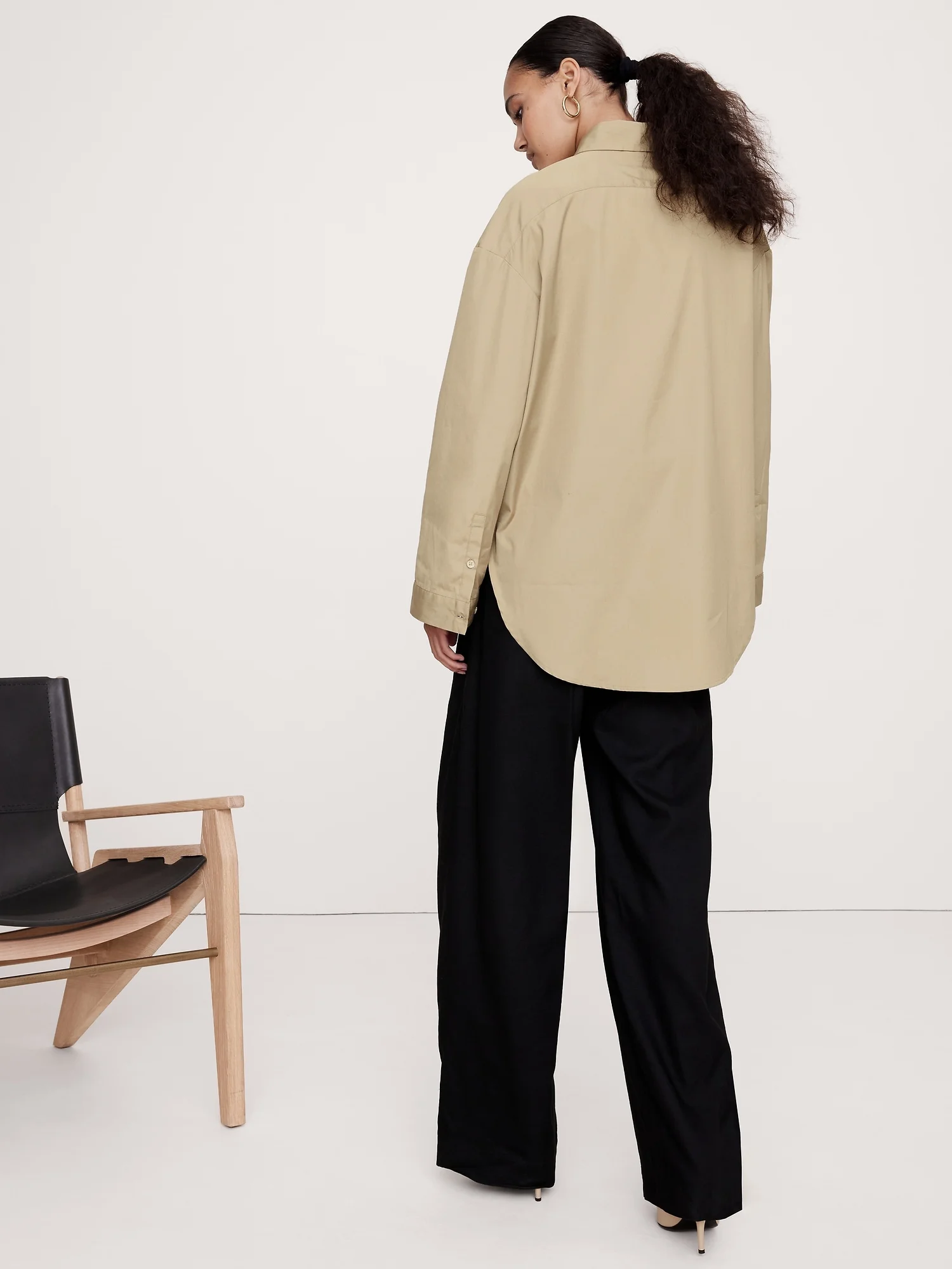 BANANA REPUBLIC Áo Sơ Mi Tay Dài Nữ Ls Oversized S