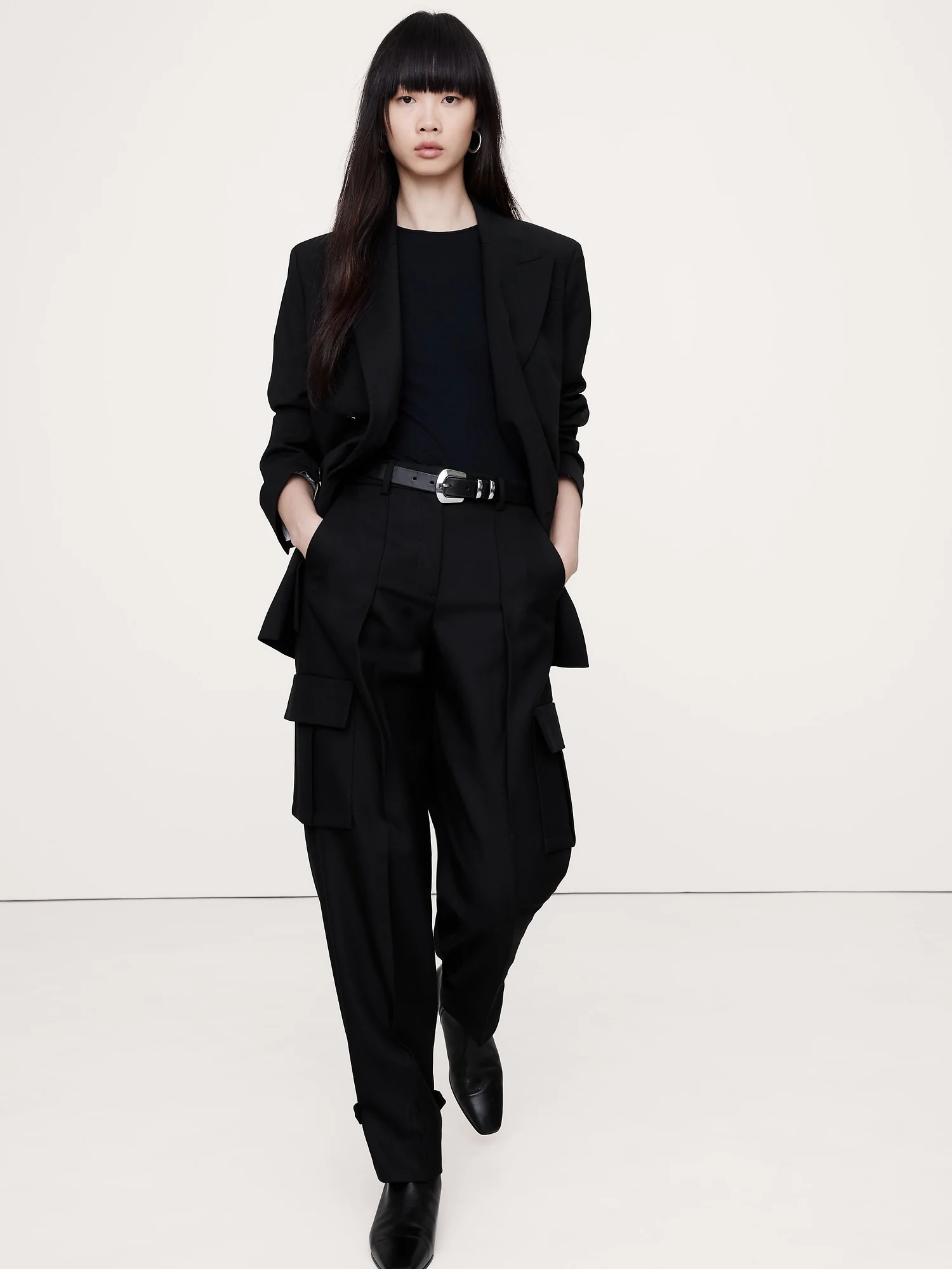 BANANA REPUBLIC Áo Thun Tay Ngắn Nữ Ss 2X2 Rib Elb