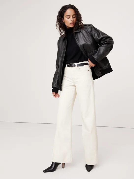 BANANA REPUBLIC Quần Jean Nữ Icon Wide Leg