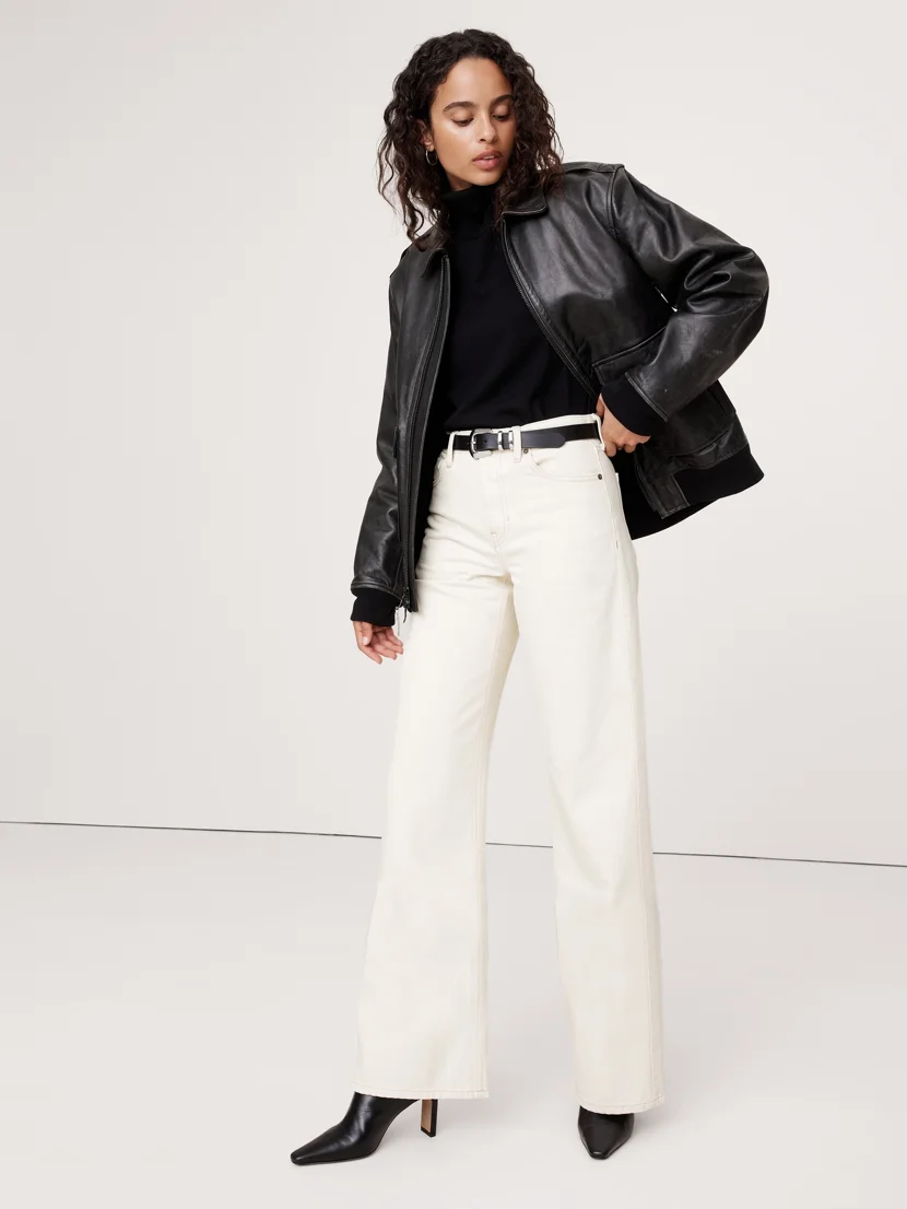 BANANA REPUBLIC Quần Jean Nữ Icon Wide Leg