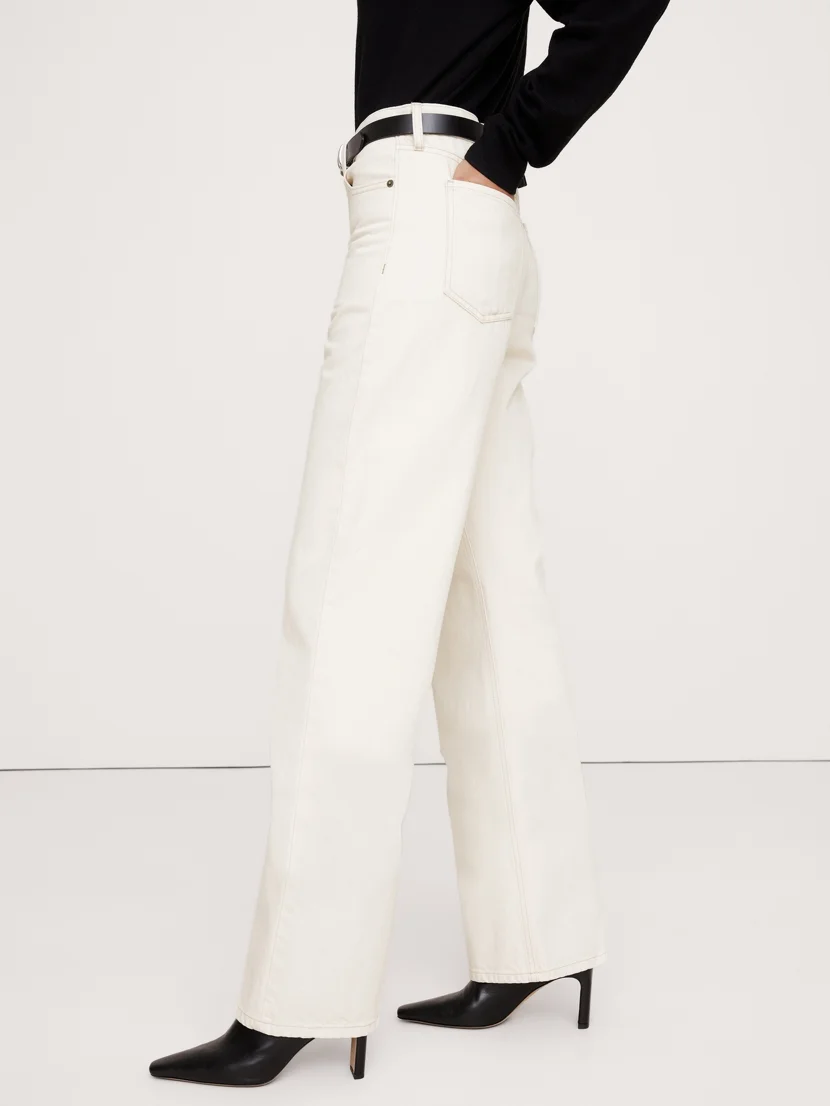 BANANA REPUBLIC Quần Jean Nữ Icon Wide Leg