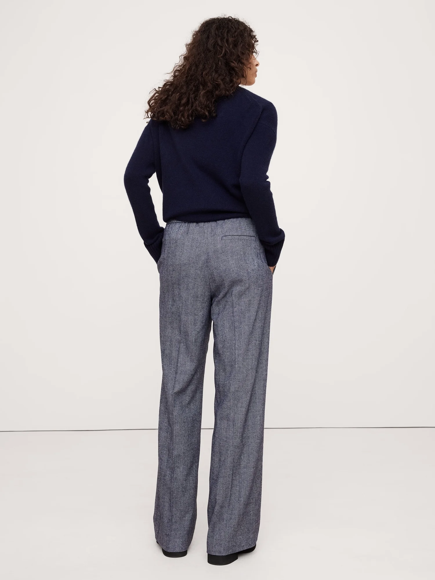 BANANA REPUBLIC Quần Dài Nữ Mr Ewaist Wide