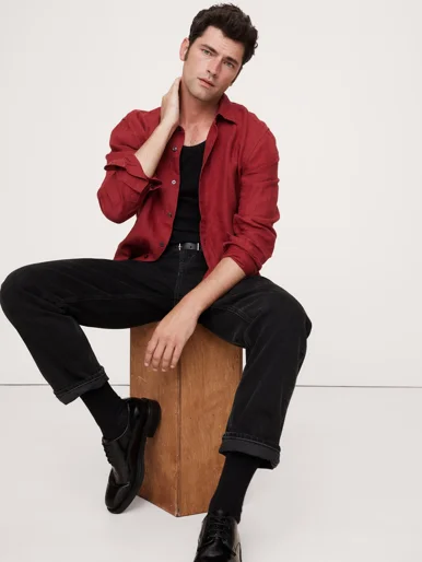 BANANA REPUBLIC Áo Sơ Mi Tay Dài Nam Ls St Casual L