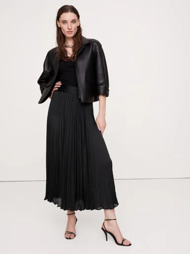 BANANA REPUBLIC Chân Váy Nữ Crinkle Pleate