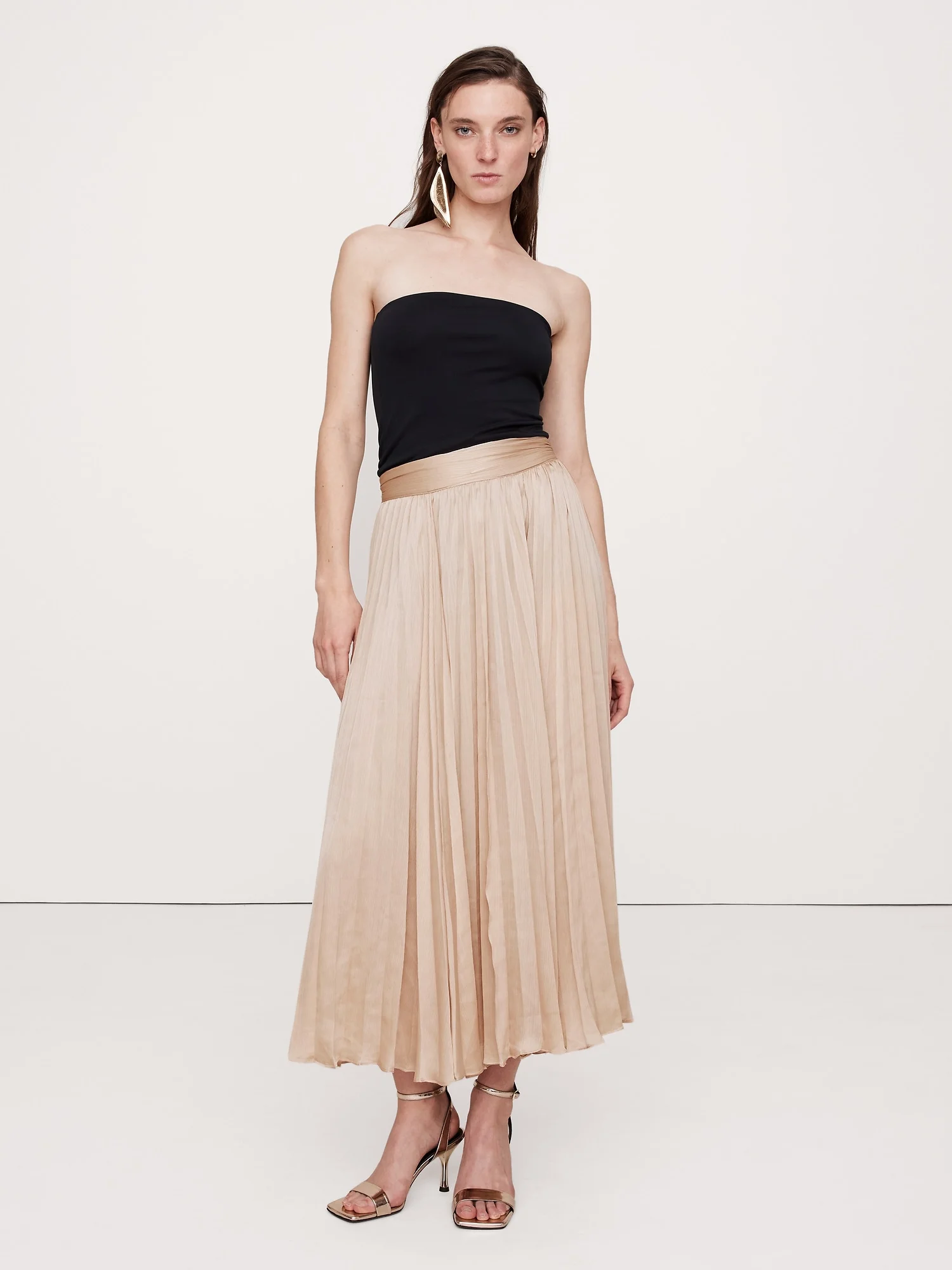 BANANA REPUBLIC Chân Váy Nữ Crinkle Pleate