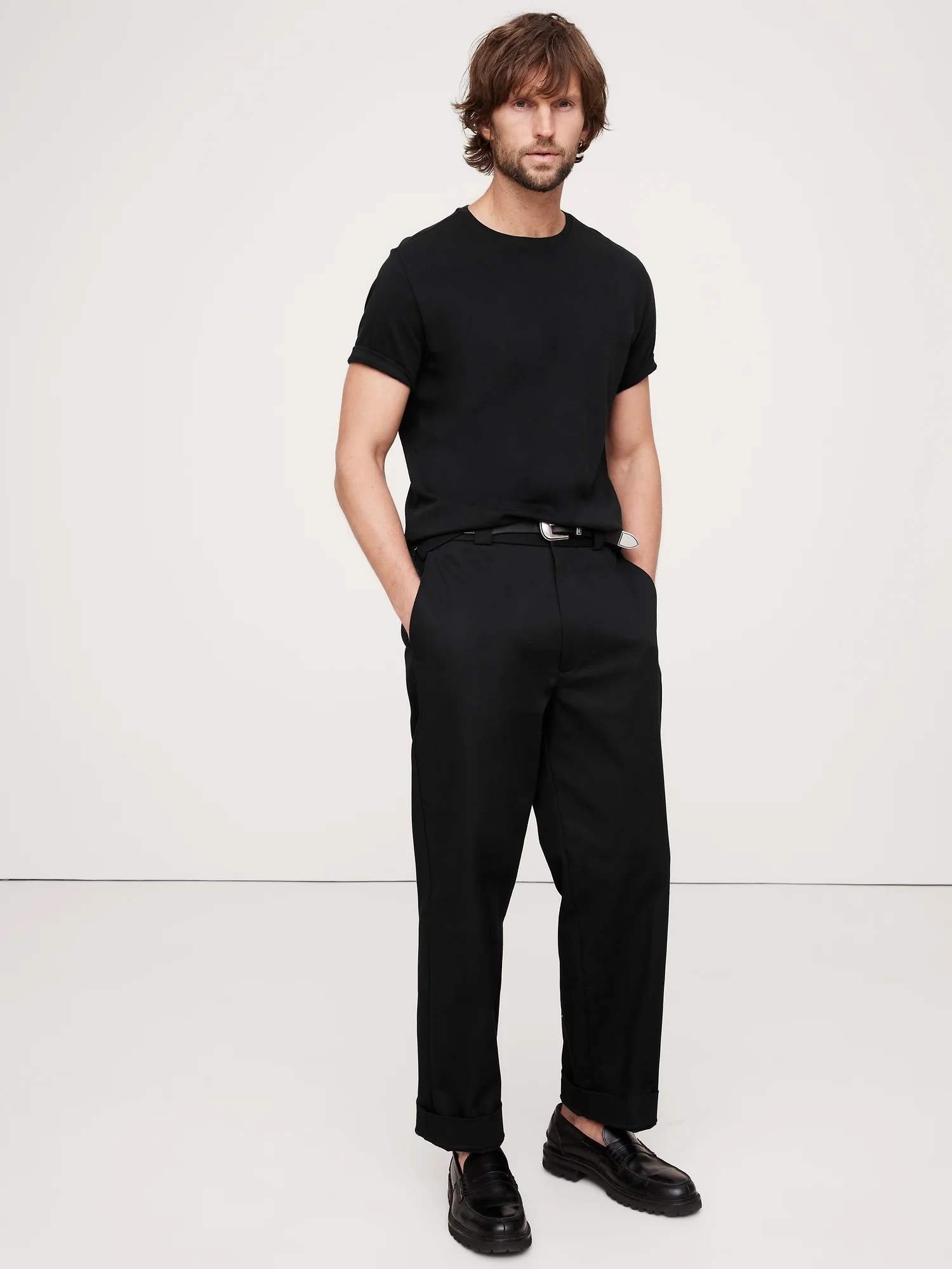 BANANA REPUBLIC Áo Thun Nam Tay Ngắn Lux Touch Ss C