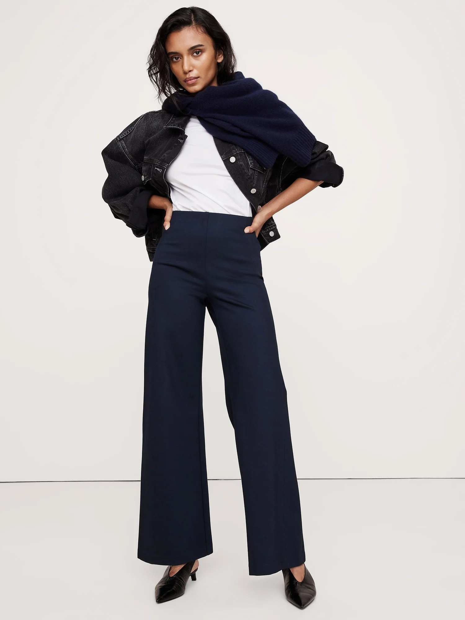 BANANA REPUBLIC Quần Dài Nữ Hr Ponte Wide