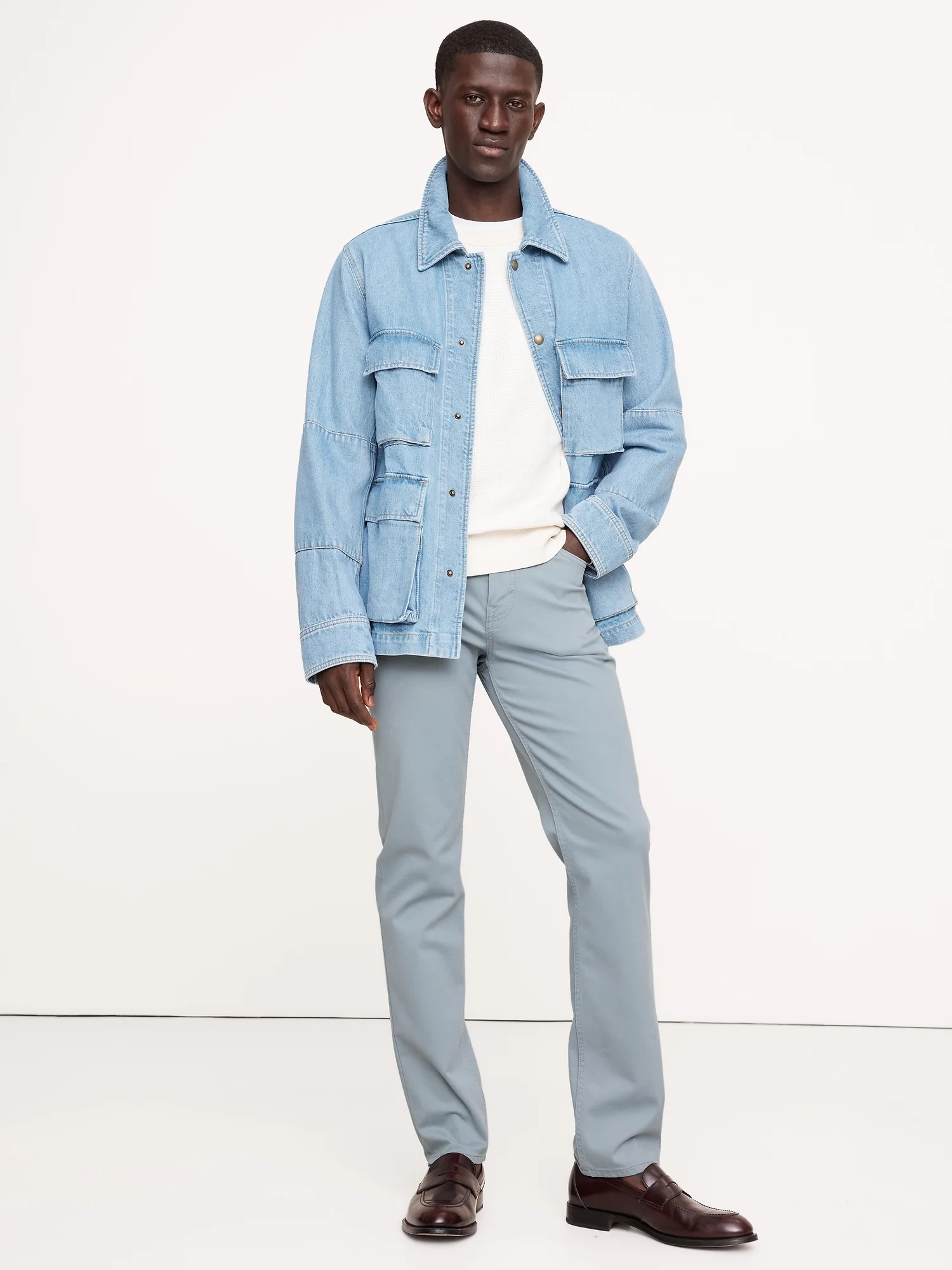 BANANA REPUBLIC Quần Dài Nam Slim Twill Tra