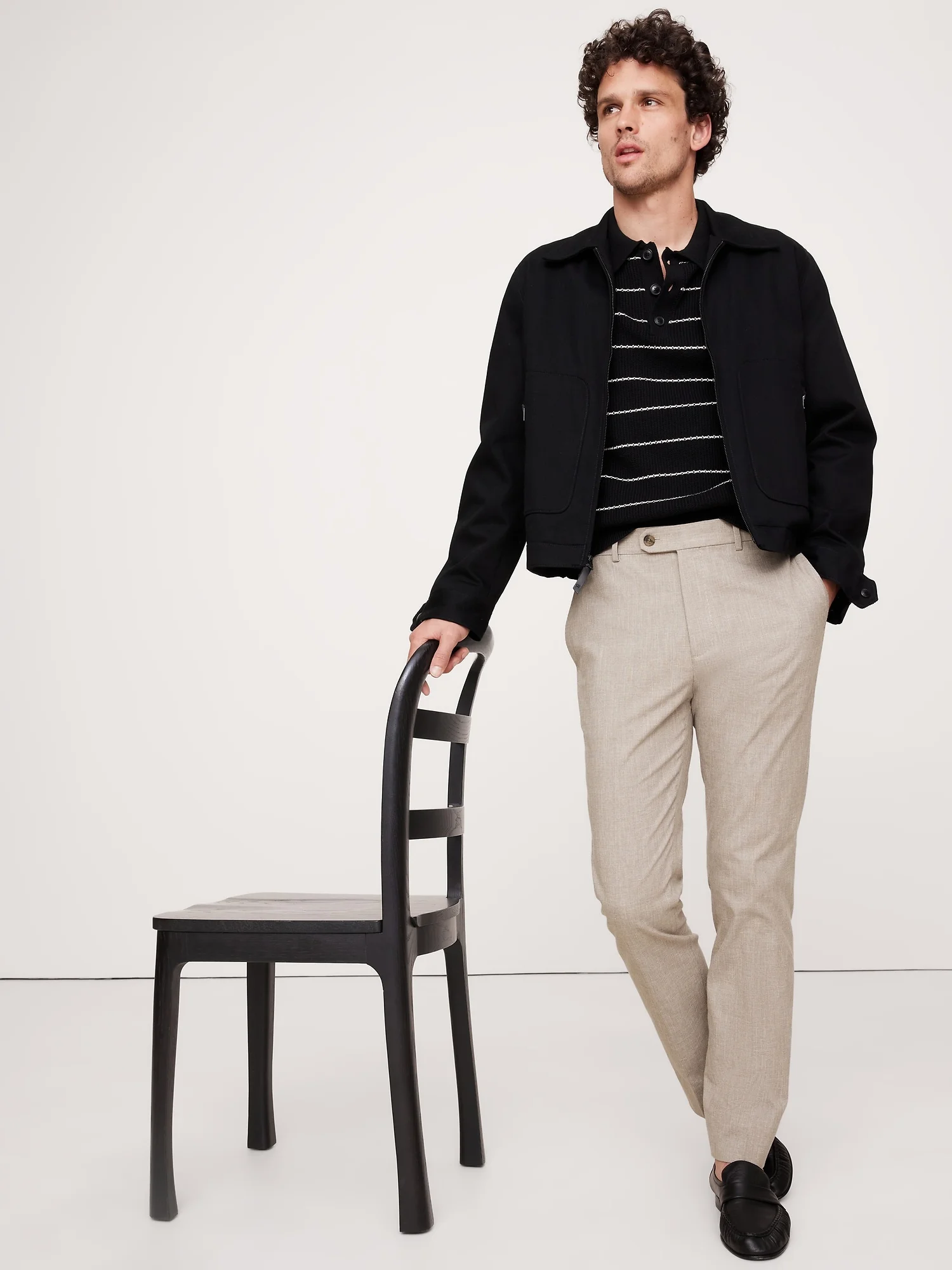 BANANA REPUBLIC Quần Dài Nam Slim Wrinkle-R