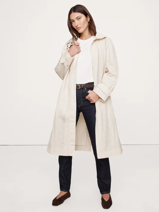 BANANA REPUBLIC Áo Khoác Nữ Nylon High Col