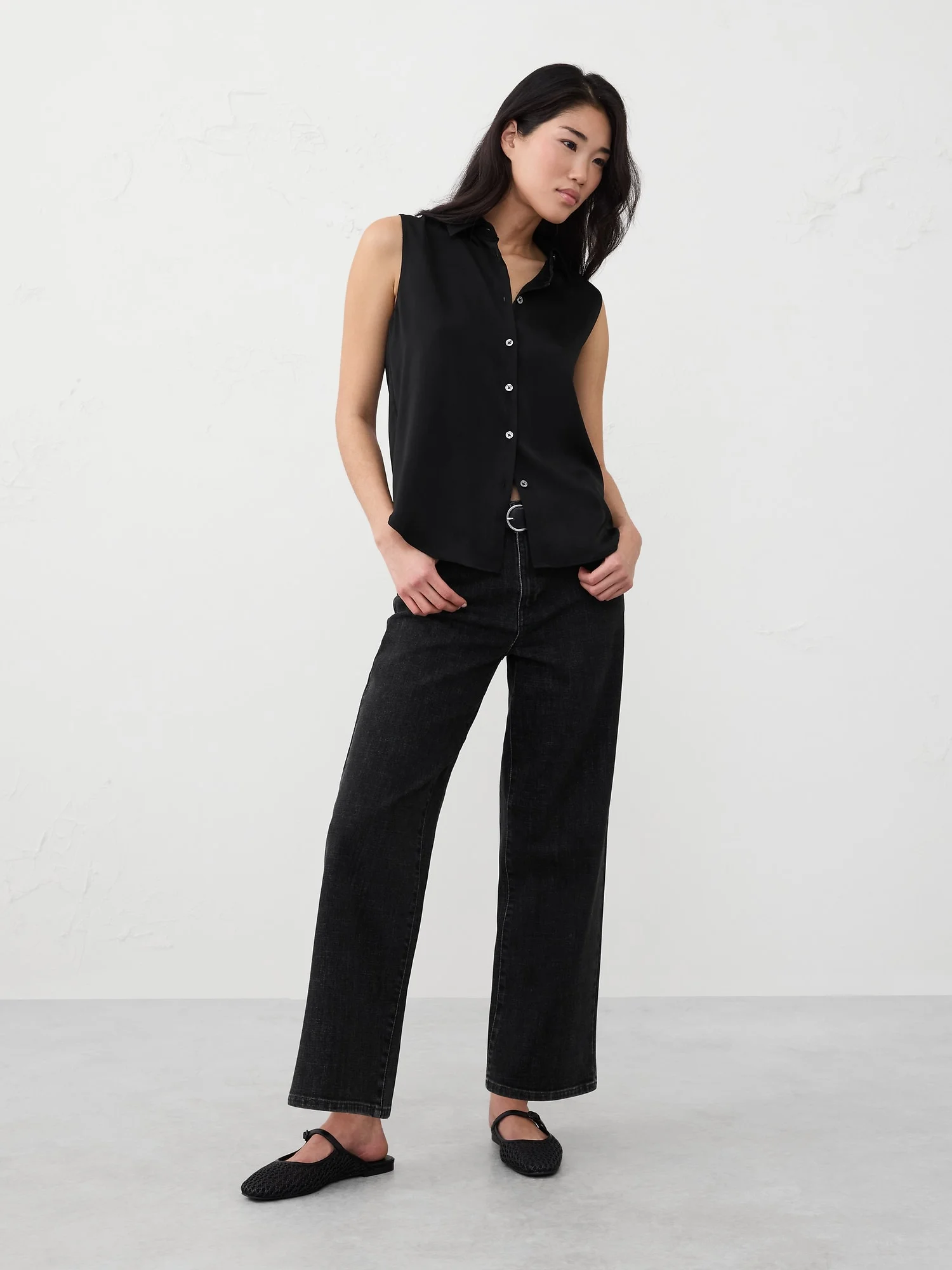 BANANA REPUBLIC Áo Kiểu Nữ V Sl Silky Col