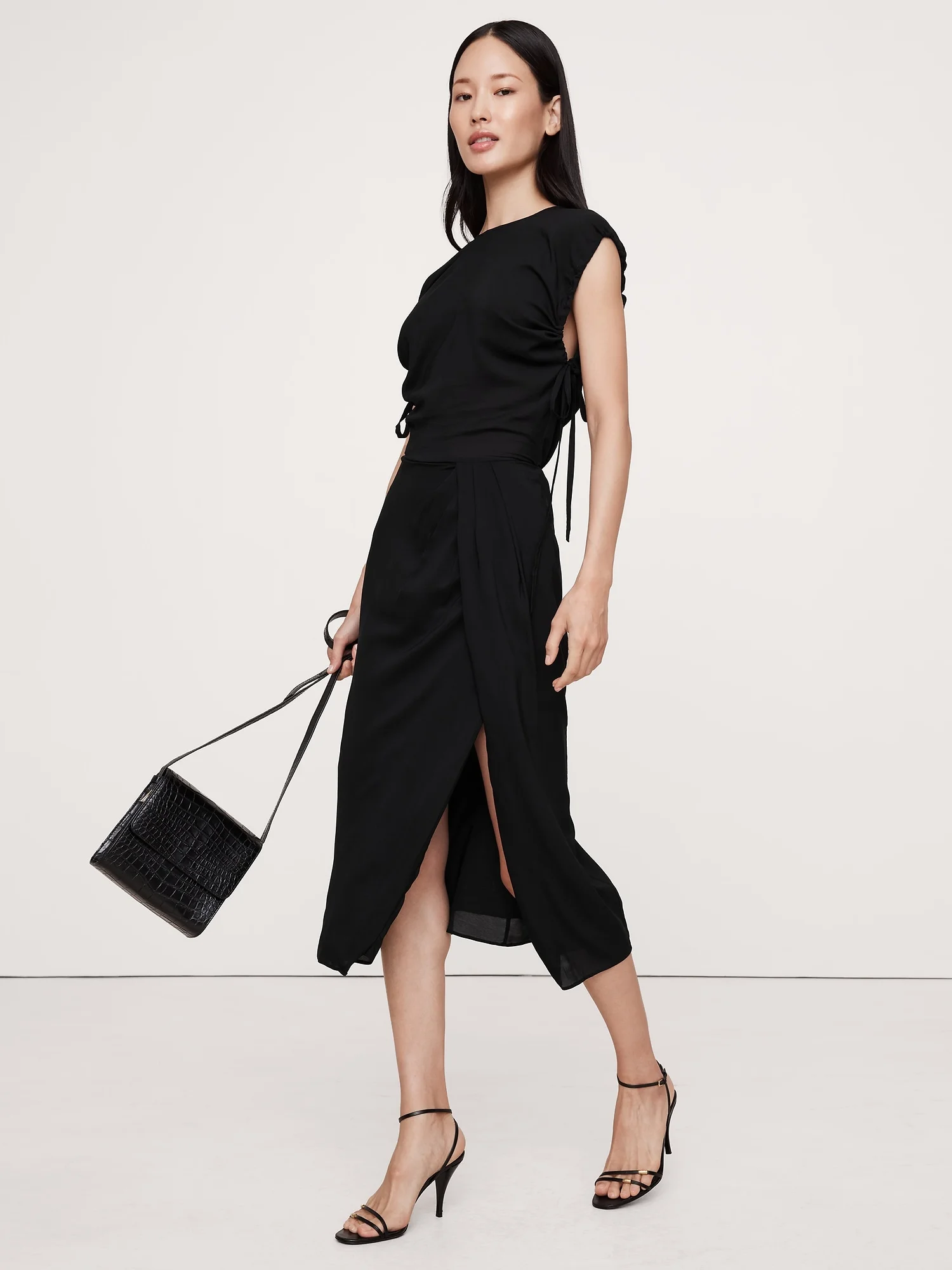 BANANA REPUBLIC Đầm Nữ Ss Wvn Cap Slv