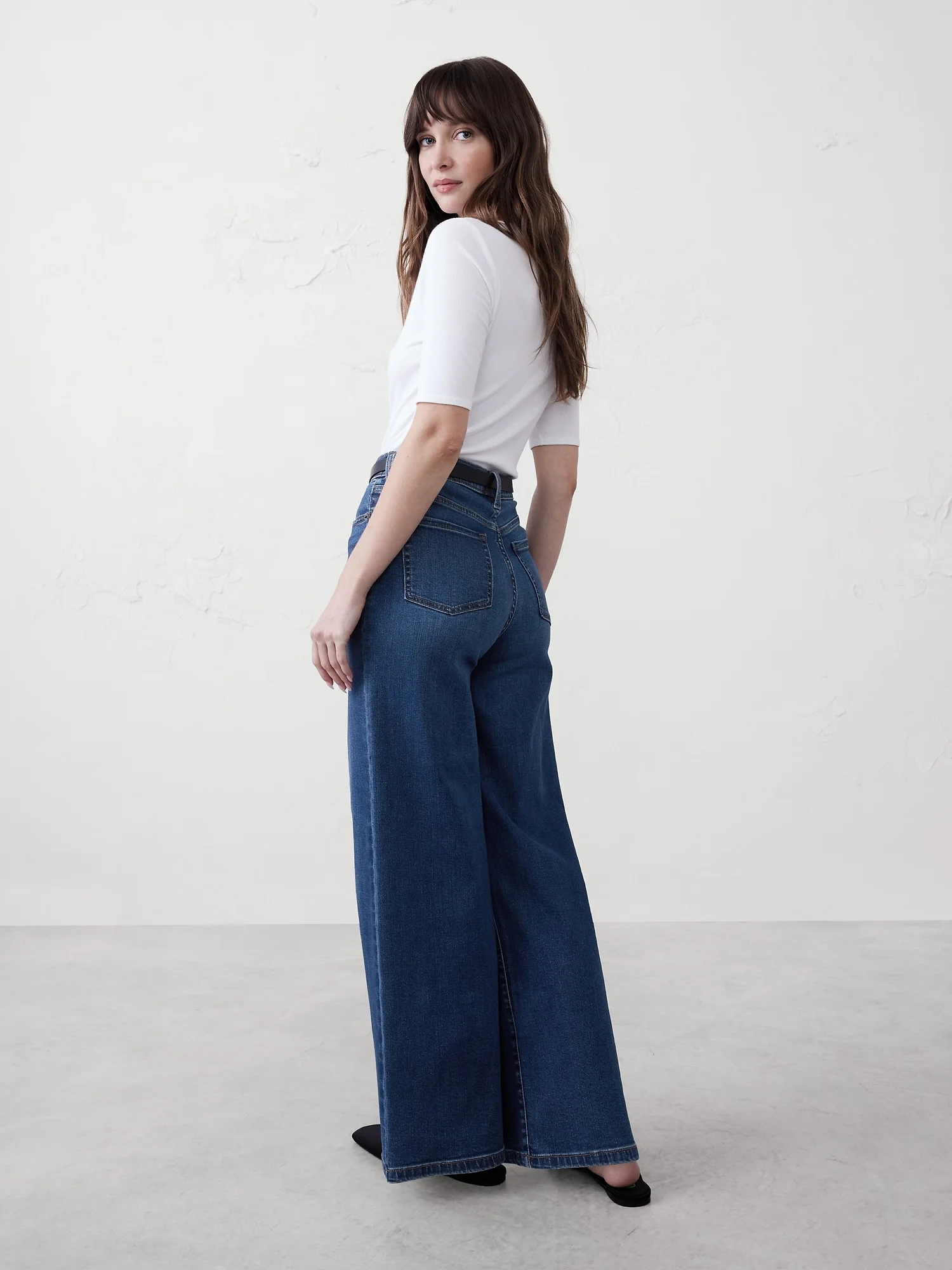 BANANA REPUBLIC Quần Denim Nữ V Hr Wide Leg