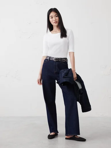 BANANA REPUBLIC Áo Thun Nữ V Elbow Slv 2X