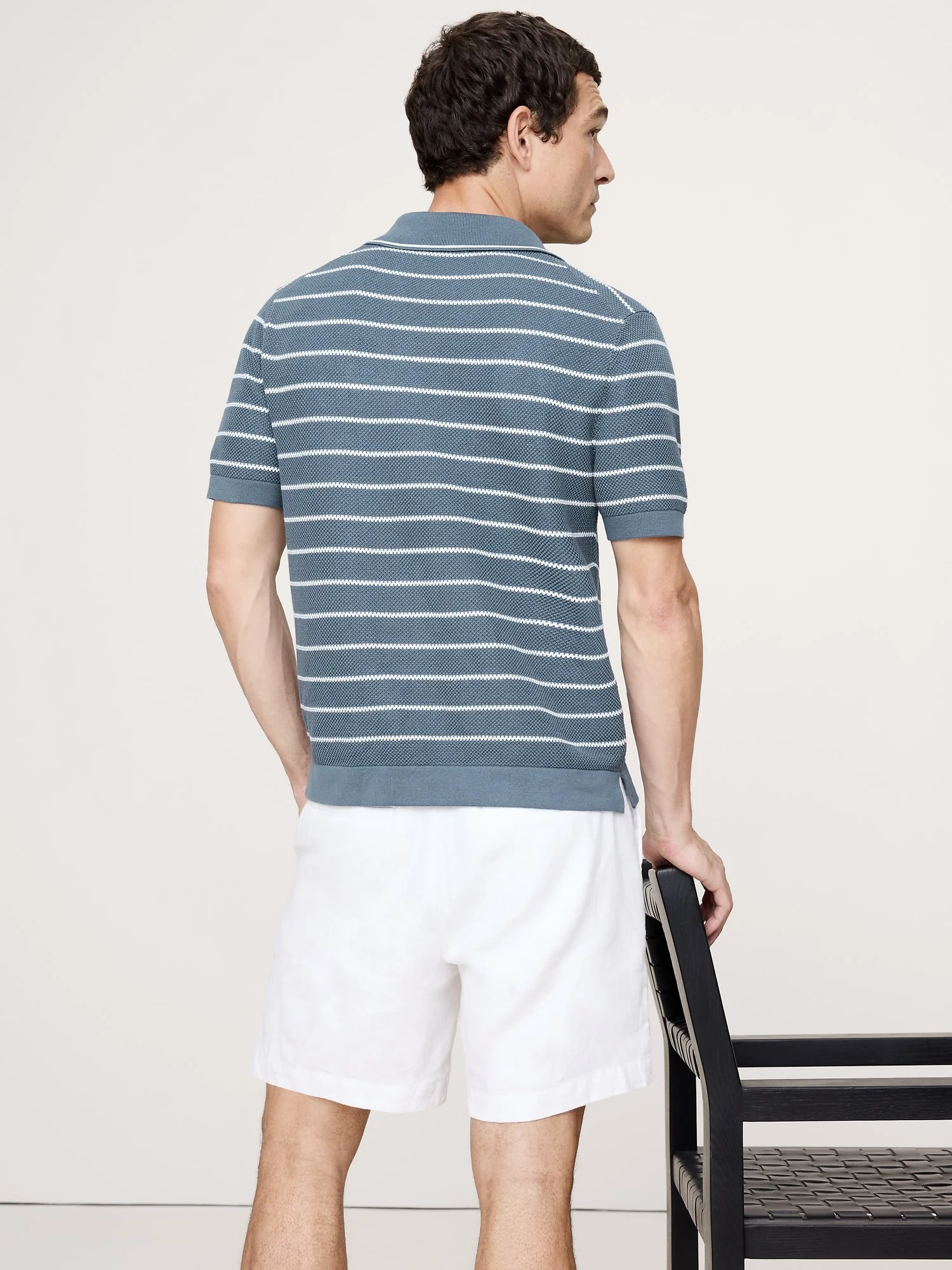 BANANA REPUBLIC Áo Len Nam Texture Stripe
