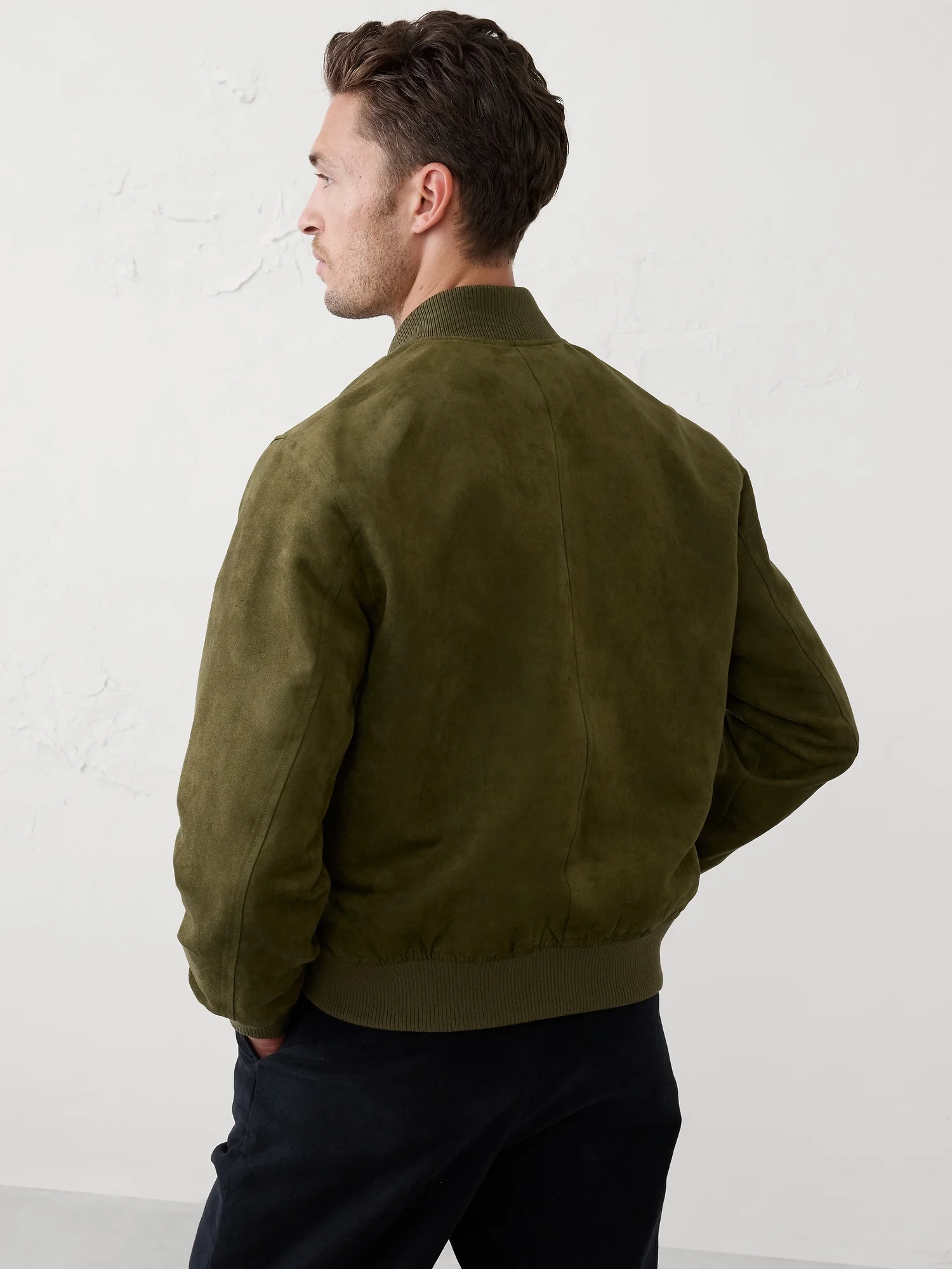 BANANA REPUBLIC Áo Khoác Nam V Vegan Suede