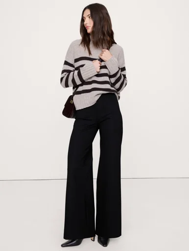 BANANA REPUBLIC Quần Dài Nữ Ponte Wide Leg
