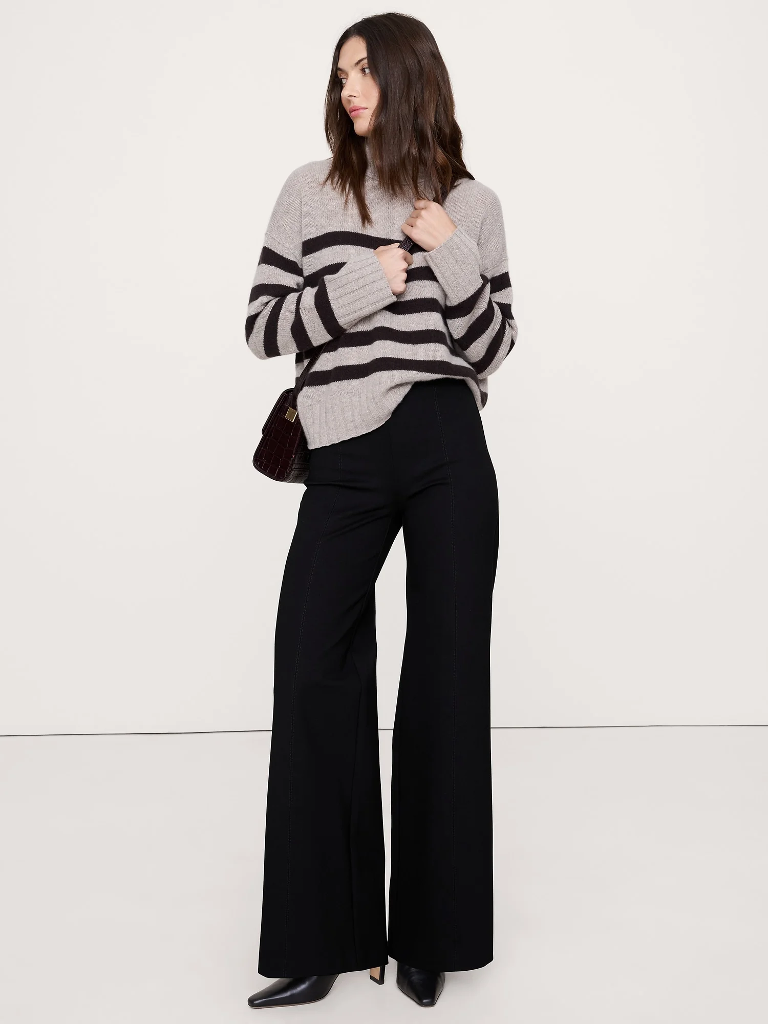 BANANA REPUBLIC Quần Dài Nữ Ponte Wide Leg