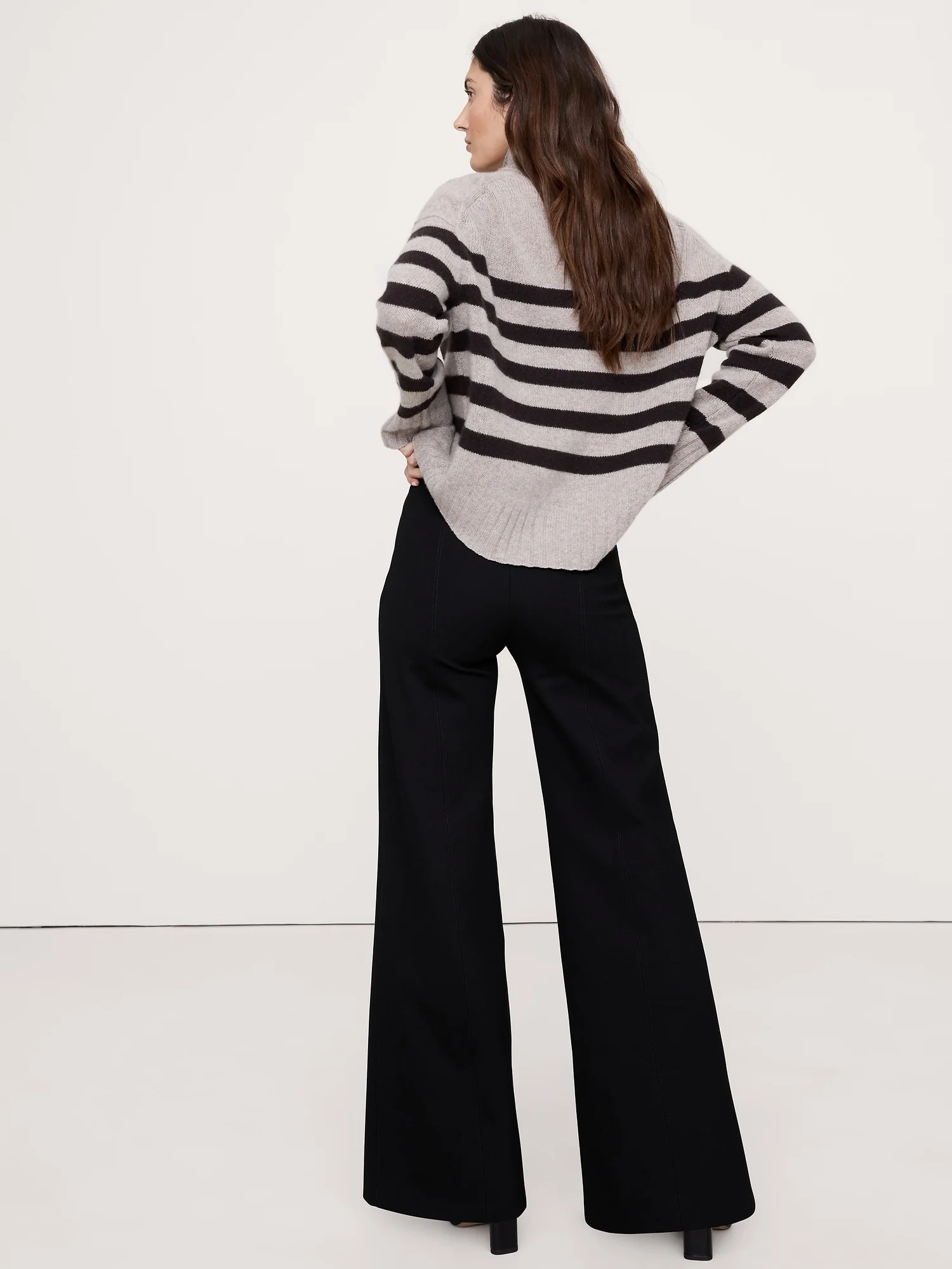 BANANA REPUBLIC Quần Dài Nữ Ponte Wide Leg