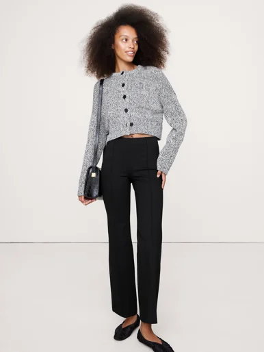 BANANA REPUBLIC Quần Dài Nữ Ponte Crop Fla