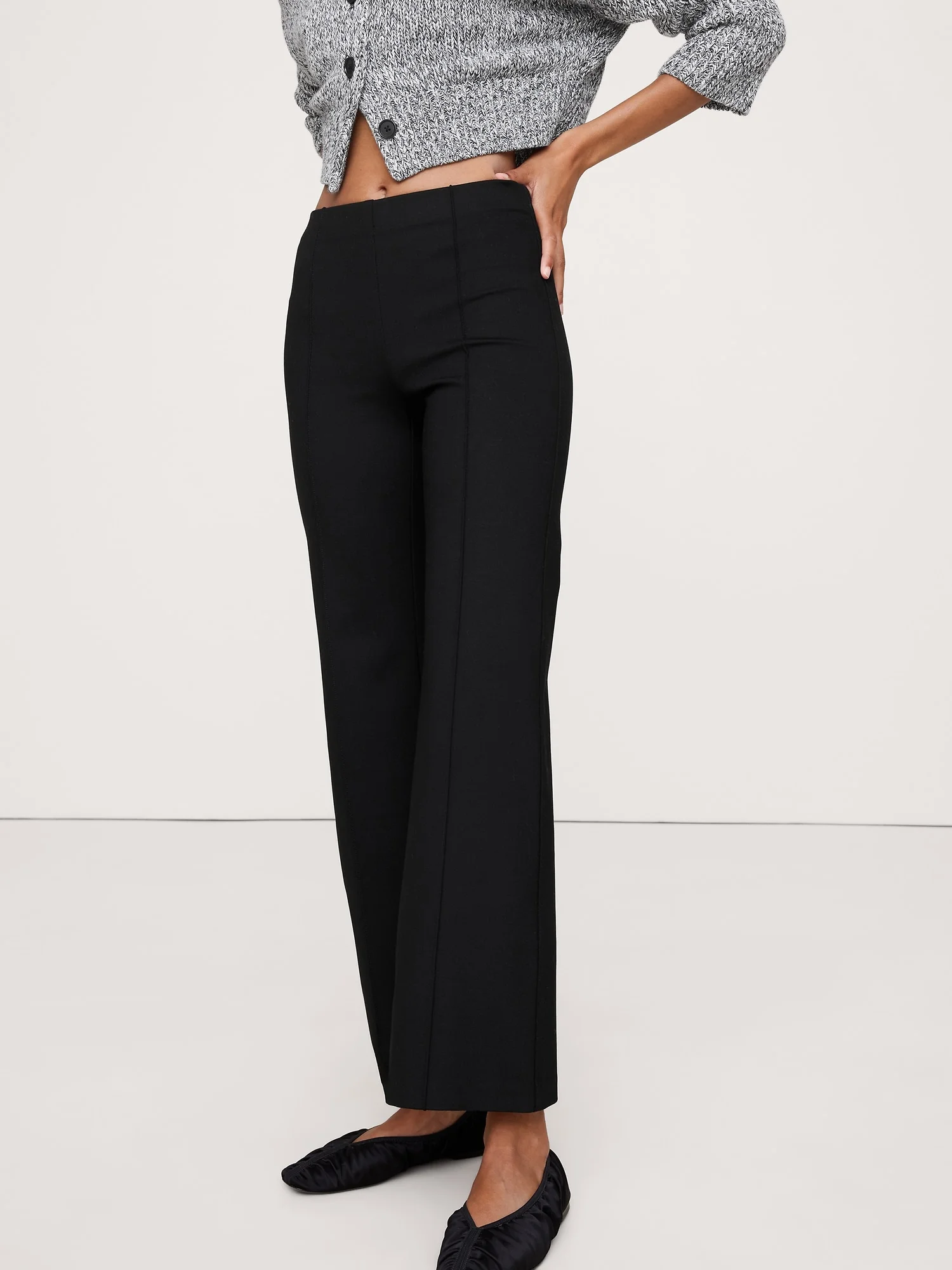 BANANA REPUBLIC Quần Dài Nữ Ponte Crop Fla