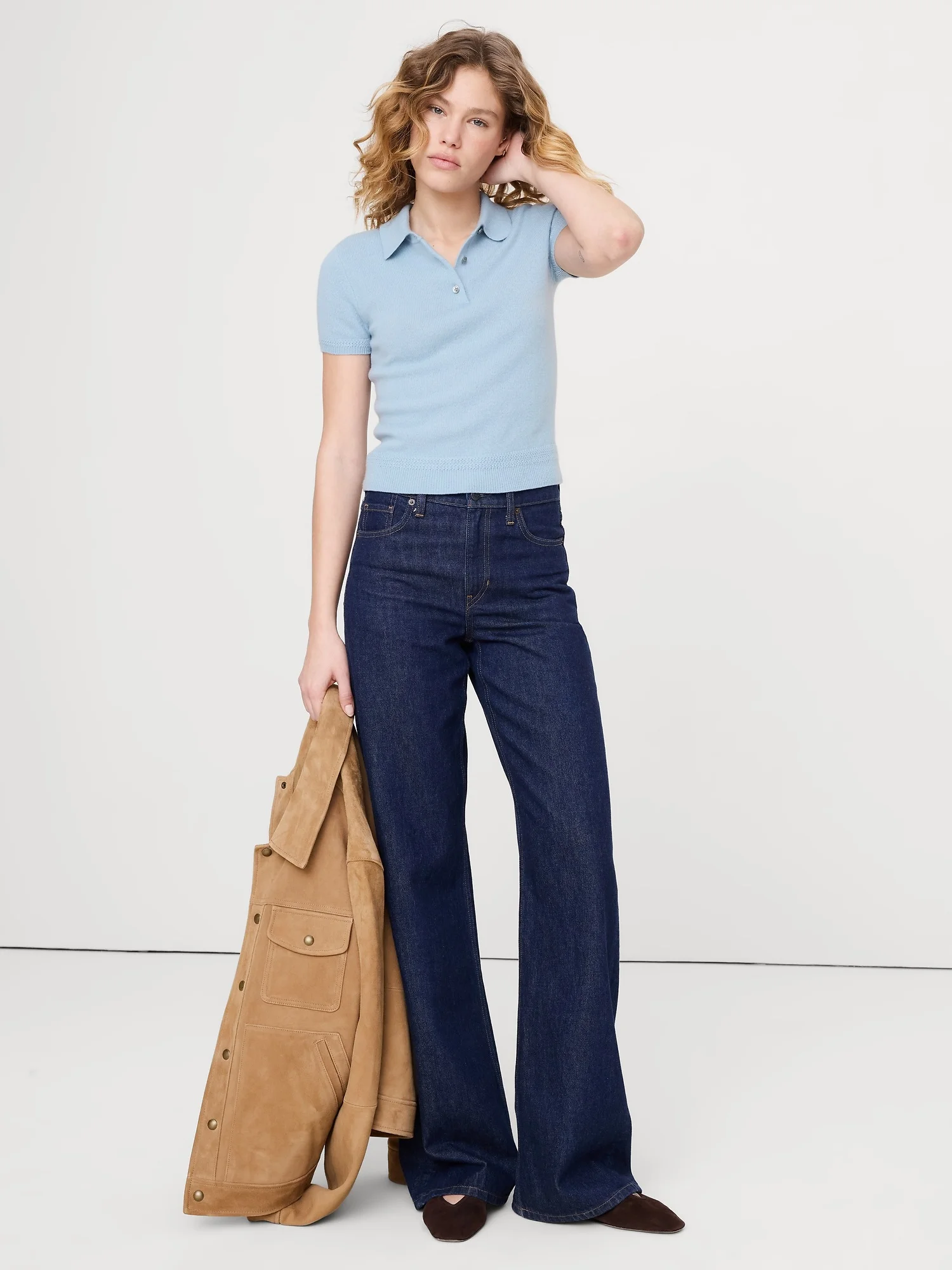 BANANA REPUBLIC Áo Len Nữ Ss Off Gauge C