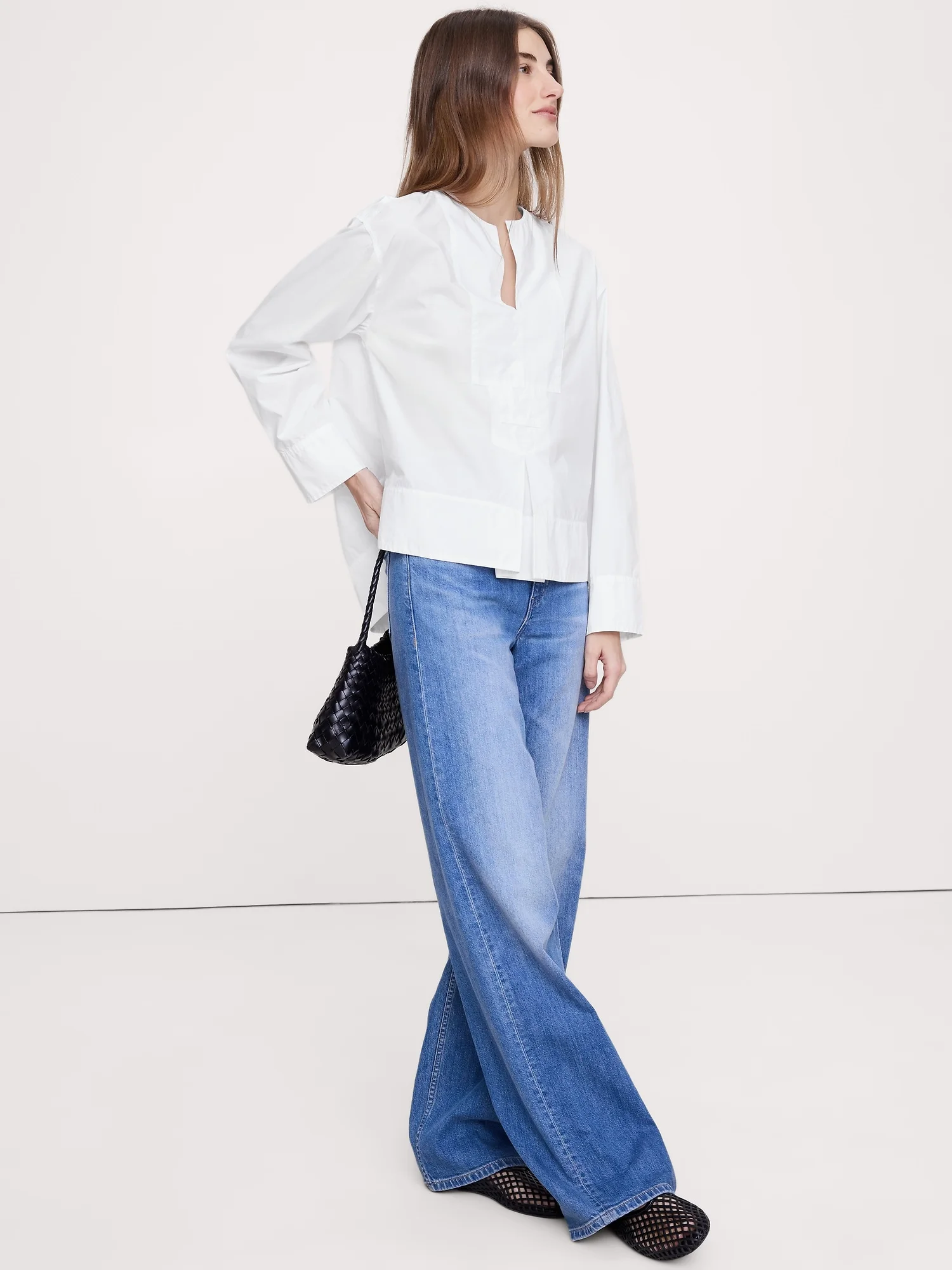 BANANA REPUBLIC Áo Kiểu Nữ Ls Rolled Cuff