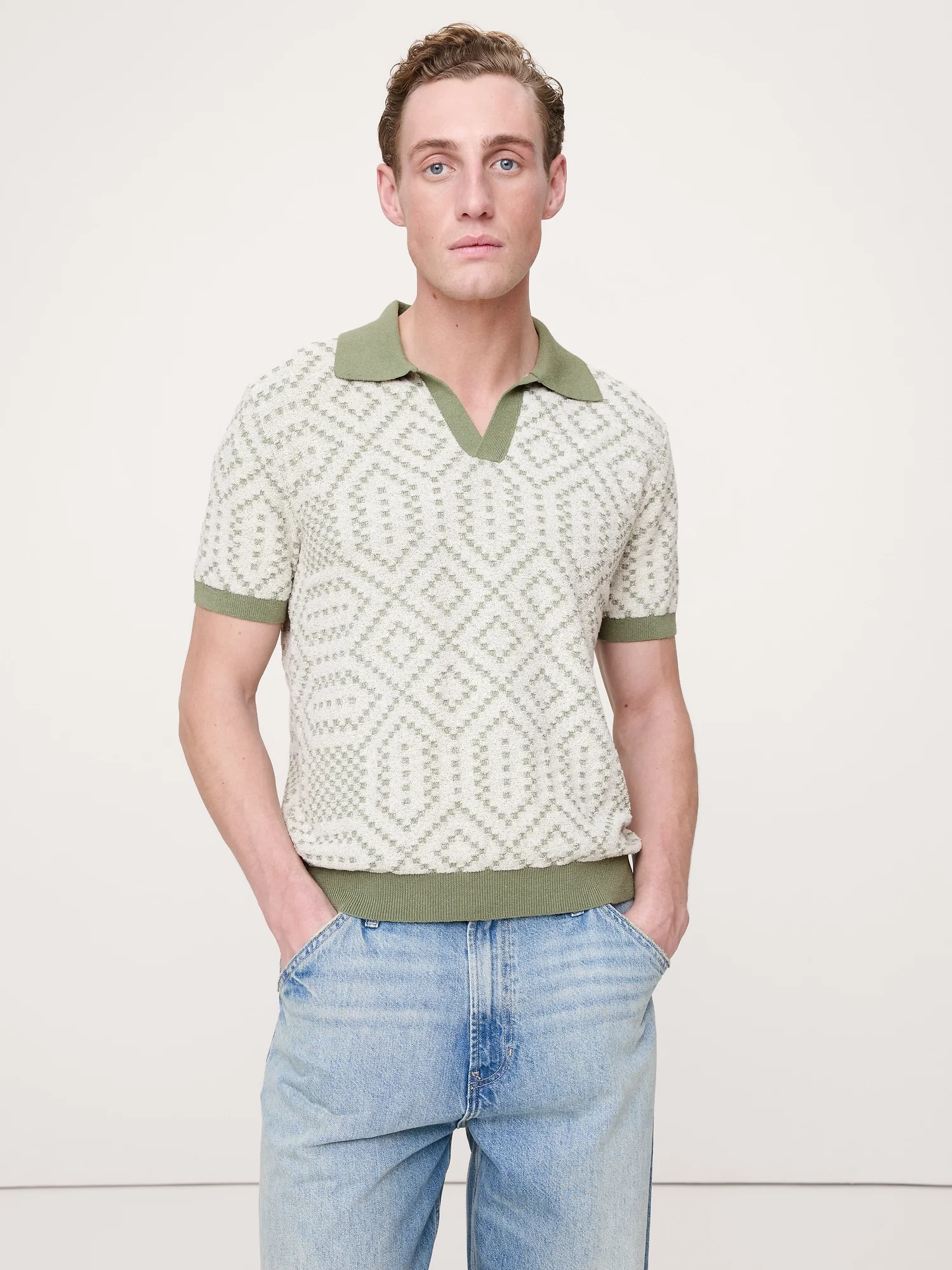 BANANA REPUBLIC Áo Len Nam Cotton Linen G