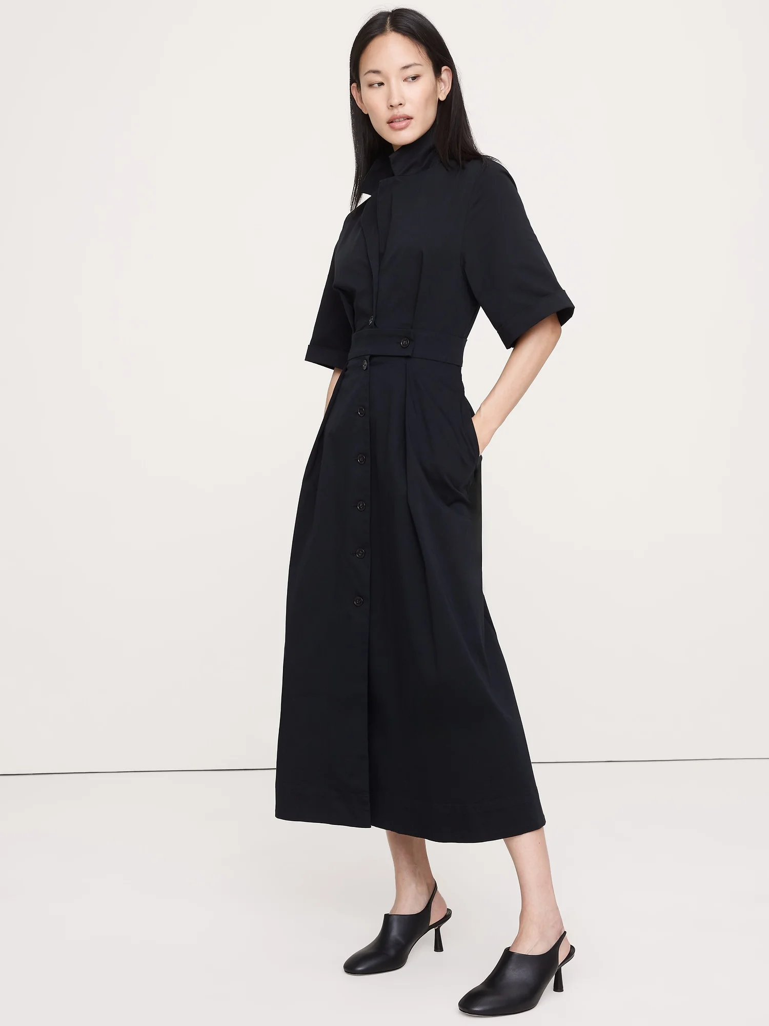 BANANA REPUBLIC Đầm Nữ Ss Fnf Poplin