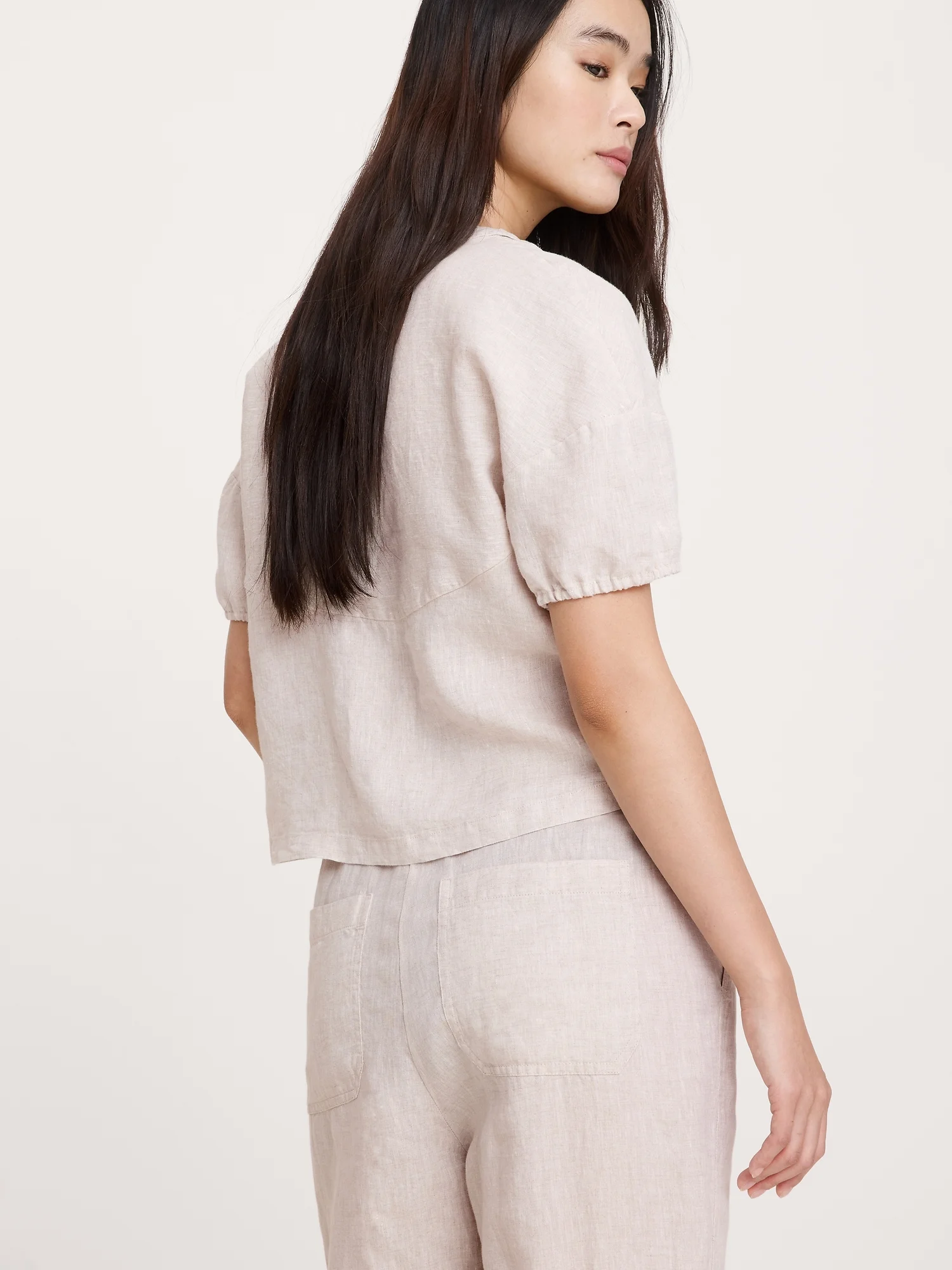 BANANA REPUBLIC Áo Kiểu Nữ Ss Front Tie V