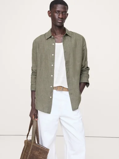 BANANA REPUBLIC Áo Sơ Mi Nam Ls Sl Casual L