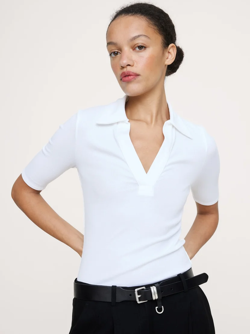 BANANA REPUBLIC Áo Thun Nữ Ss 2X2 Rib Joh